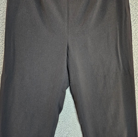 Misook Black Crepe Side Zip & Button Straight Leg Casual To Dressy Pants Sz M. - Picture 4 of 11